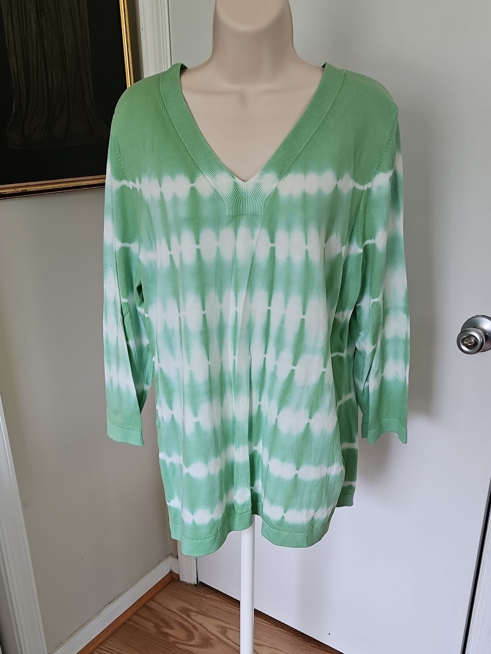 Talbots Tie Dye V Neck Sweater Size XL